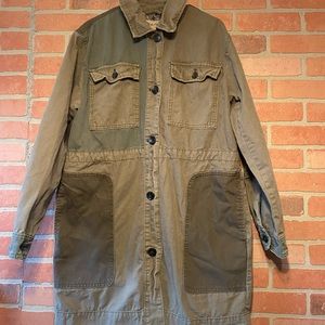 Free People SZ Large Apollo Jacket Military Army Coat